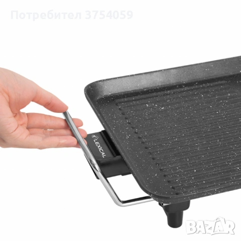 Електрически грил Lexical LBQ-2591 с незалепващо гранитно покритие – Бързо и лесно готвене без услож, снимка 6 - Скари - 53075066