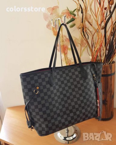 Черна чанта  Louis Vuitton  Neverfull , снимка 5 - Чанти - 37733377