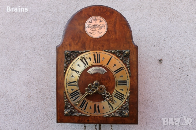 Датски Стенен Часовник TEMPUS FUGIT John Warmink С Махало , снимка 2 - Антикварни и старинни предмети - 52054336