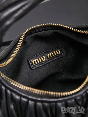 Miu Miu Wander Matelassé Bag – Black, снимка 9 - Чанти - 56467758