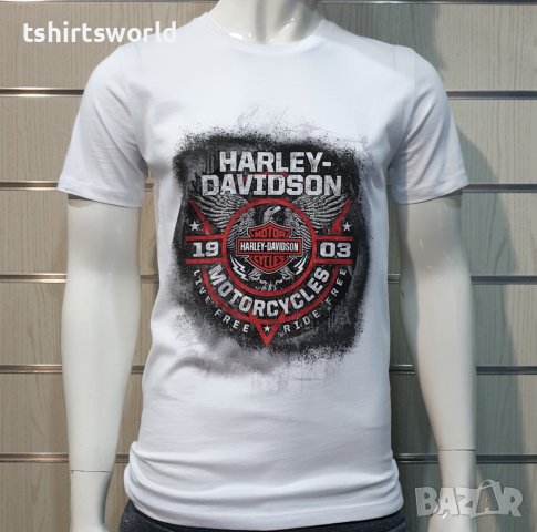 Нова мъжка тениска с дигитален печат MOTOR HARLEY DAVIDSON, мотори, снимка 5 - Тениски - 36871715