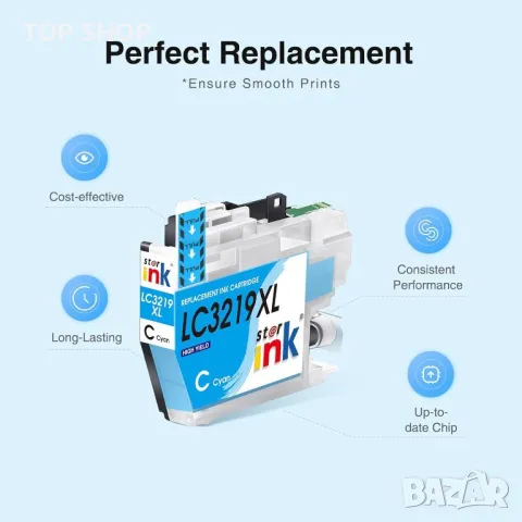 starink LC3219XL за принтер Brother LC3217 LC3219XL за Brother MFC-J6530DW MFC-J5730DW, 9 бр., снимка 2 - Консумативи за принтери - 49567449