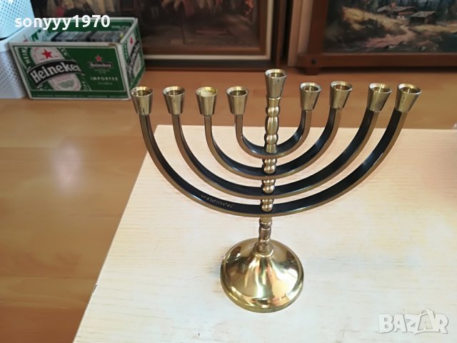 karshi-hand made jerusalem-свещник от франция 1712221735, снимка 5 - Антикварни и старинни предмети - 39039544