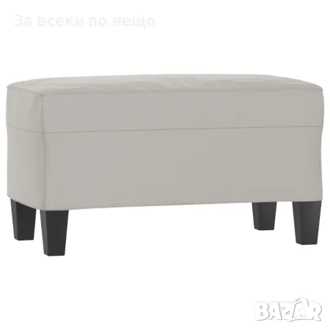 Пейка, светлосива, 70x35x41 см, микрофибърен плат Код P128