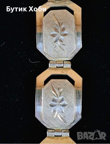 Старинна сребърна гривна, унисекс, снимка 4 - Антикварни и старинни предмети - 40798691