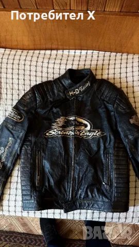 Кожено яке от естествена кожа Harley-Davidson Screaming Eagle, снимка 3 - Якета - 50363263