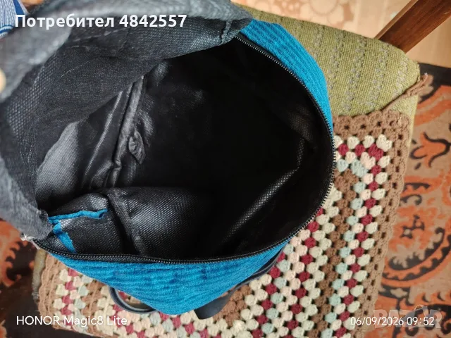 Детска раничка от велур , снимка 2 - Раници - 55966269