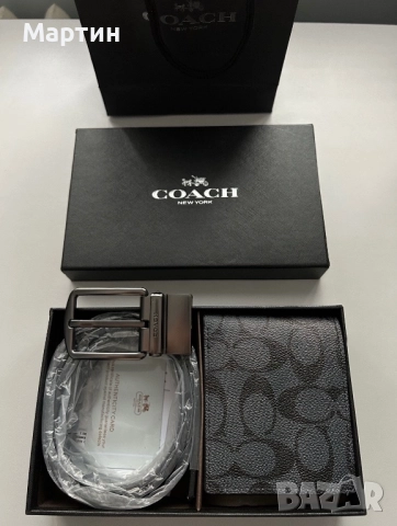 Колан и портфейл Coach