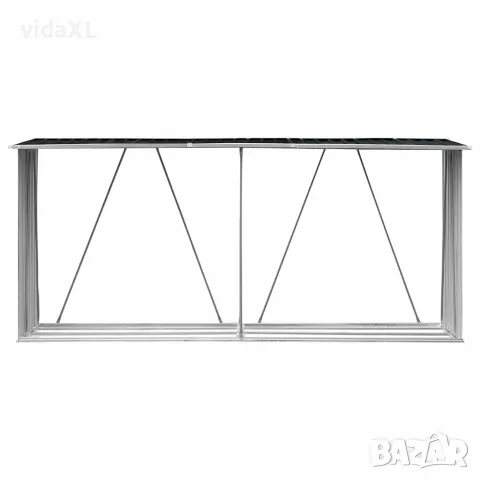 vidaXL Навес за дърва, поцинкована стомана, 330x84x152 см, антрацит, снимка 6 - Дърва за огрев - 56147674