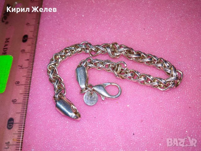 КРАСИВА ВИНТИДЖ АРТ МОДЕЛ СРЕБЪРНА ГРИВНА СРЕБРО 925 РЯДКА ПЛЕТКА 43248, снимка 9 - Гривни - 44390425