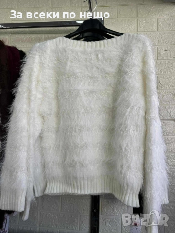 Дамска Мека Пухкава Блуза С Дълъг Ръкав - Налични Различни Цветове Код I_125, снимка 4 - Блузи с дълъг ръкав и пуловери - 52187129