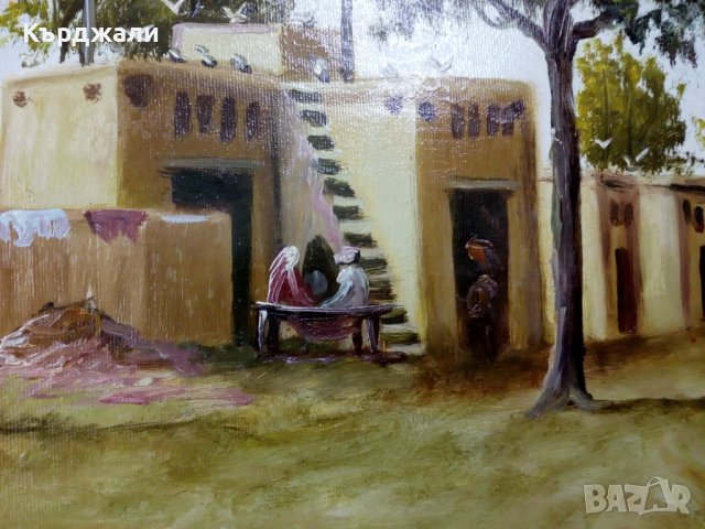 Прекрасна Стара Картина Авторска Подписана, снимка 4 - Картини - 42110528