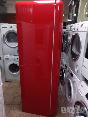 Като нов червен комбиниран хладилник с фризер ретро дизайн Smeg 2 години гаранция!, снимка 8 - Хладилници - 51548556