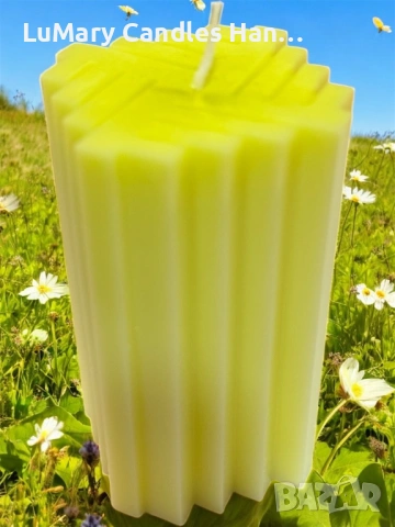 Свещ “ Жълта свежест”, снимка 2 - Декорация за дома - 53223361