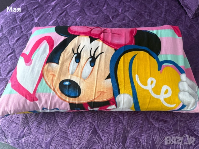 22 евро спален комплект на Дисни за легло 120/190 см.. , снимка 2 - Спално бельо и завивки - 54236217