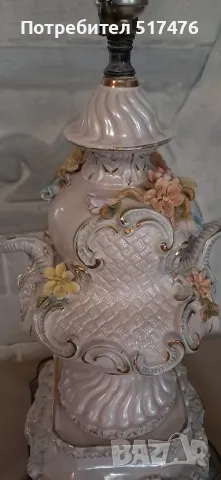 Порцеланова настолна лампа Capodimonte , снимка 11 - Антикварни и старинни предмети - 48945377