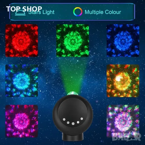 RTjoy звезден проектор, галактически проектор, с дистанционно и таймер, снимка 3 - Образователни игри - 49520179