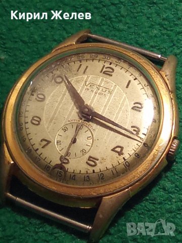 VENUS 19 RUBIS - ANTIMAGNETIC SWISS MADE Стар ПОЗЛАТЕН РЯДЪК Мех. МАРКОВ ВИНТИДЖ ЧАСОВНИК 29114, снимка 16 - Антикварни и старинни предмети - 37322833