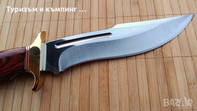 Ловен нож с месингов гард, снимка 14 - Ножове - 44184893