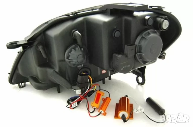 Кристални Фарове за Mercedes ML W164 (2005-2008) с Бягащ Мигач – Комплект Ляв + Десен, снимка 3 - Аксесоари и консумативи - 53968813