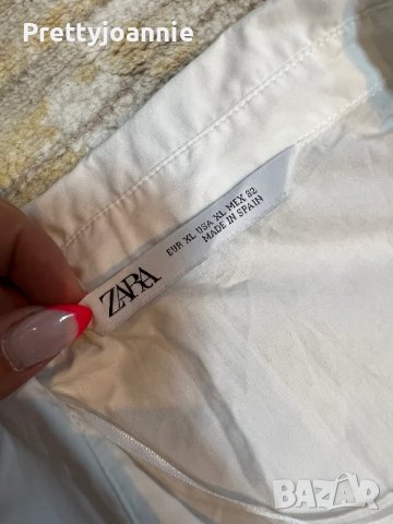 Бяла риза Zara Зара размер ХЛ, снимка 2 - Ризи - 40626718