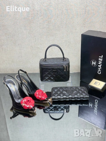 обувки на ток chanel, снимка 3 - Дамски обувки на ток - 53372520