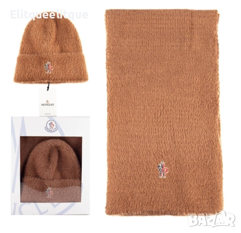 комплект пухена  шапка и шал в кутия ysl saint laurent celine moncler loewe, снимка 14 - Шапки - 52199820