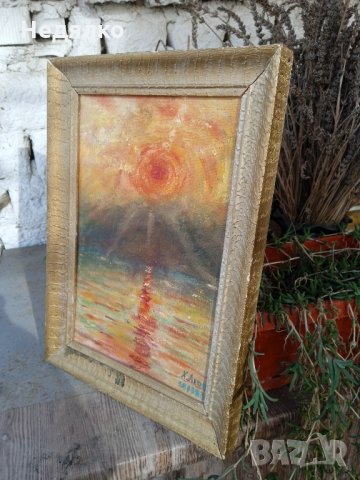 Хайгашод Агоп,маслена картина,1983г,Подписана, снимка 3 - Антикварни и старинни предмети - 35261899