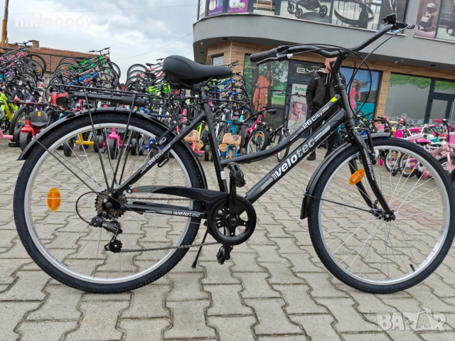 SPRINT Алуминиев велосипед 26" Velotec CITY черен, снимка 12 - Велосипеди - 53918344