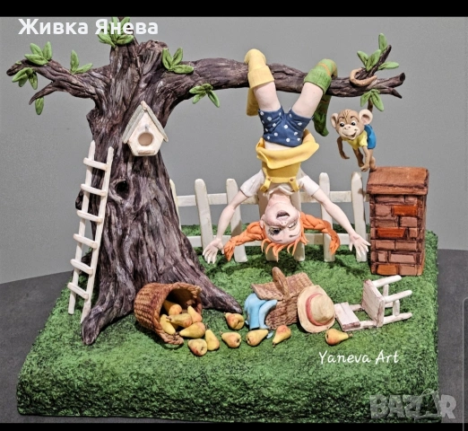 Пипи дългото чорапче- бутафорна торта 