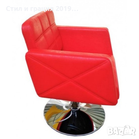 Фризьорски стол Afrodita - S73 - червен, снимка 2 - Фризьорски столове - 44654947