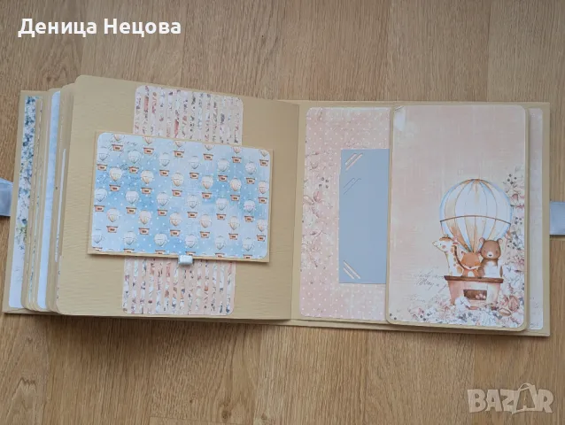 Бебешки ръчно изработен албум за снимки, подарък за погача, подарък за бебе, рожден ден, снимка 4 - Други - 49735772