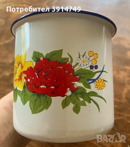 НОВО Емайлирано метално канче / чаша с дръжка; 370 мл, снимка 2 - Чаши - 51657130