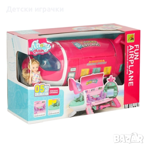 Кукла със самолет отваряем и аксесоари 