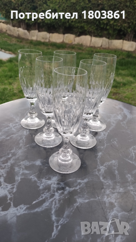 3 модела кристални чаши с еднаква шарка по 6 бр. от вид, снимка 6 - Чаши - 44751215