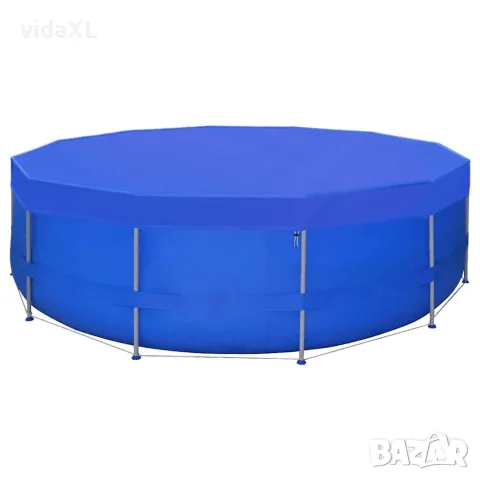 vidaXL Покривало за басейн от PE, кръгла форма, 540 см, 90 г/м2, снимка 2 - Басейни и аксесоари - 56148345