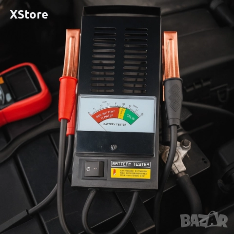 Тестер за акумулатори аналогов, 6 V / 12 V 200 -1000 A, 3058, снимка 2 - Аксесоари и консумативи - 52458315
