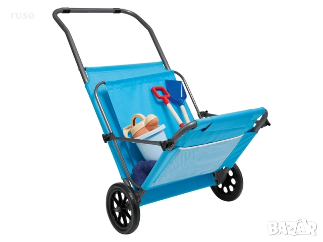 НОВ! Сгъваем шезлонг със сенник и колела за транспортиране, снимка 8 - Градински мебели, декорация  - 52402721