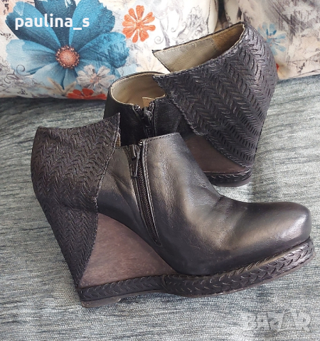 Естествена кожа / дамски обувки на платформа "Ixos" / номер 37 / 38, снимка 4 - Дамски елегантни обувки - 44924148