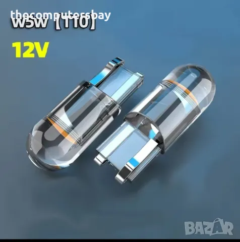 Лед Led крушки T10 W5W габаритни габарити диодни диоди бели жълти червени розови сини оранжеви, снимка 2 - Аксесоари и консумативи - 38399093