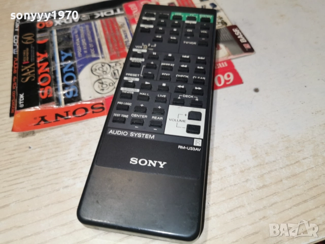 SONY RM-U33AV AUDIO REMOTE-ВНОС SWISS 2112251138, снимка 2 - Ресийвъри, усилватели, смесителни пултове - 52864286