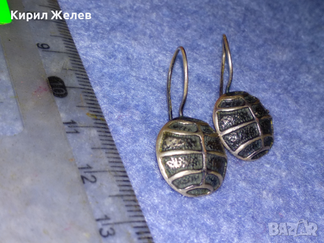 СТАРИ ОРНАМЕНТИРАНИ ЛАКИРАНИ СРЕБЪРНИ РЕТРО ОБЕЦИ ВИСОКА ПРОБА СРЕБРО РЪЧНА МАЙСТОРСКА РАБОТА 43204, снимка 11 - Антикварни и старинни предмети - 44707315