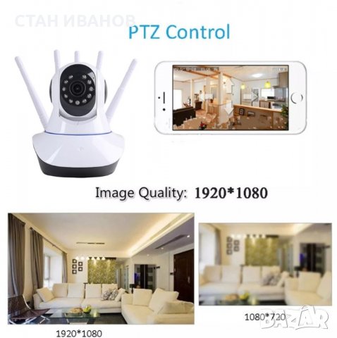 Безжична охранителна IP камера , WiFi, Инфрачервени IR диоди, Аларма, Слот за SD карта, снимка 7 - Камери - 38324554