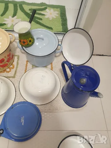 Стара емайлирана посуда/емайлирани съдове, снимка 9 - Съдове за готвене - 49441354
