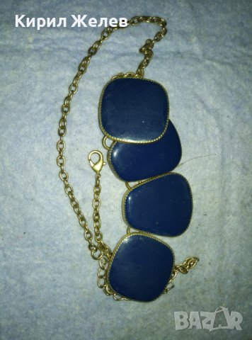 ЕФЕКТНО ЗЛАТИСТО МОДНО АРТ КОЛИЕ ОГЪРЛИЦА с ЕМАЙЛ ЛАК 20289, снимка 10 - Колиета, медальони, синджири - 42088513