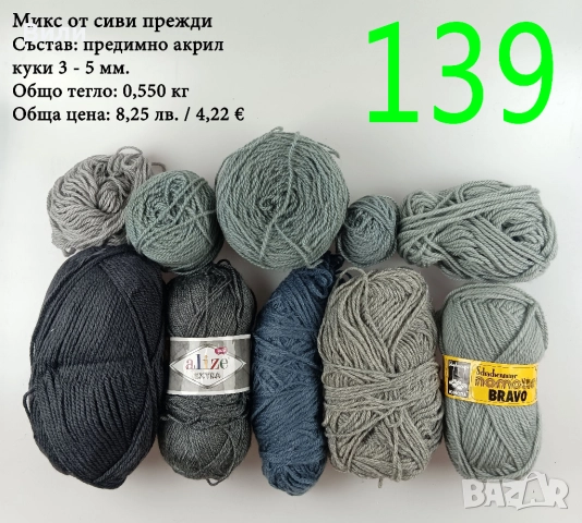 Евтини прежди в малки количества - нови и остатъци, снимка 6 - Други - 52042357