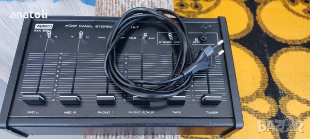 Смесителен пулт Vivanco MX-650 made in Japan , снимка 6 - Ресийвъри, усилватели, смесителни пултове - 51268885