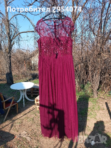 рокля в цвят бордо хл 89лв, снимка 3 - Рокли - 44599252