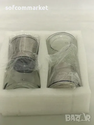 Комплект мелнички за сол и пипер (стъкло и инокс) – 180 мл, снимка 5 - Аксесоари за кухня - 55952325