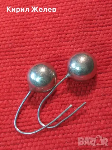 КЛАСИЧЕСКИ РЕТРО МОДЕЛ СРЕБЪРНИ ОБЕЦИ ТОПЧЕТА СРЕБРО 925 ПРОБА РЪЧНА МАЙСТОРСКА ИЗРАБОТКА 47979, снимка 9 - Обеци - 49682471